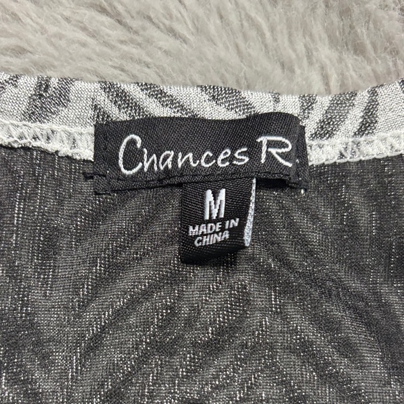 Chico's Black and White Leaf Print Blouse - Picture 3 of 6